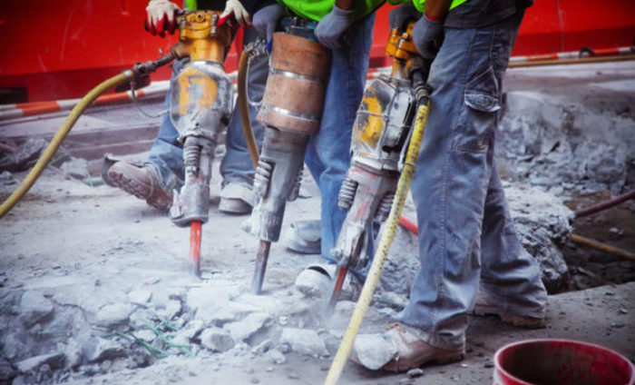 Jackhammer eye Injury