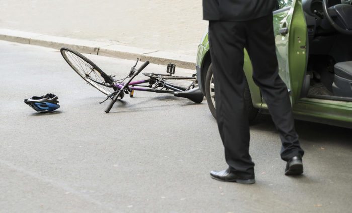 Pushbike rider knocked from bike